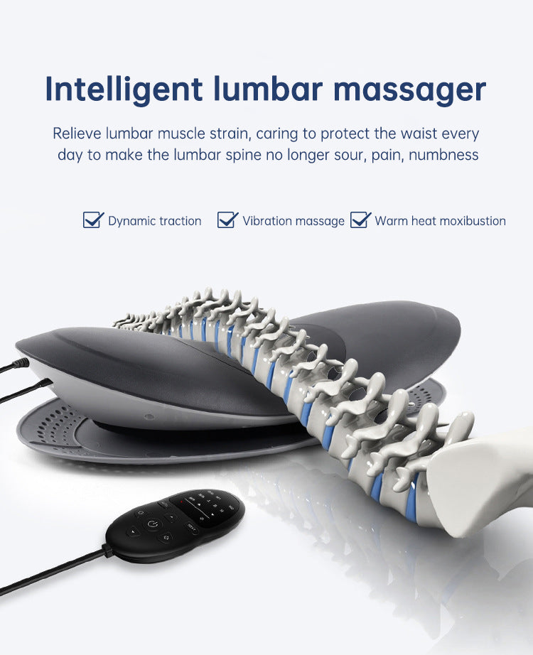 Ceinture Massante Lombaire avec Traction Inflatable – Chauffante, Compression Air pour Dos et Nuque – Soulagement des Douleurs Cervicales et Dorsales**