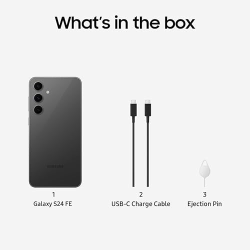 SAMSUNG Galaxy S24 FE AI Phone, 256GB Unlocked Android Smartphone, High-Res 50MP Camera, Long Battery Life, Brighter Display Screen, US Version, 2024, US 1 Yr Manufacturer Warranty, Blue