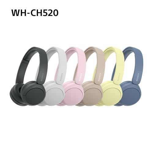 Sony WH-CH520 - Casque Bluetooth sans Fil, Multipoint, Micro intégré - jusqu'à 50 Heures d'autonomie et Charge Rapide - Noir