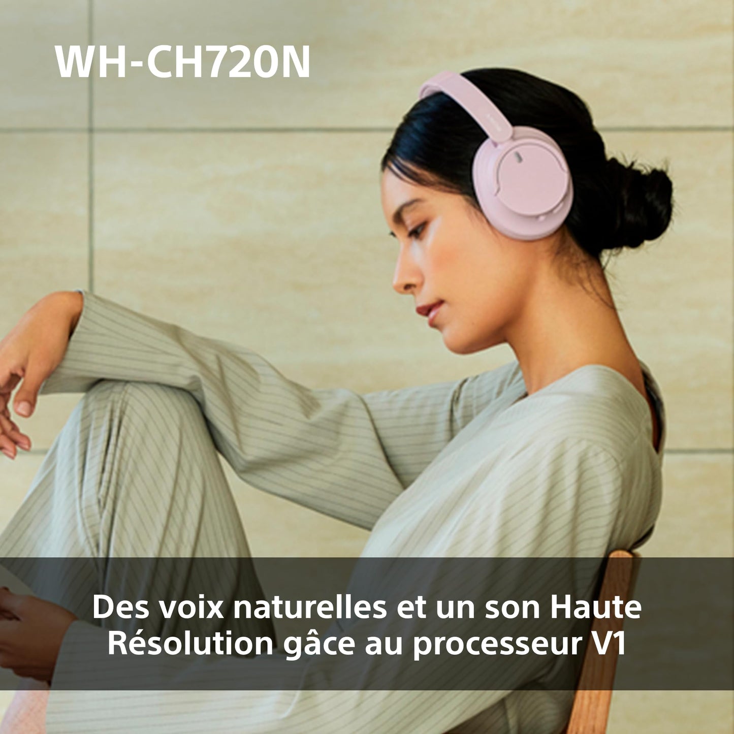 Sony WH-CH720N - Casque Bluetooth sans Fil à réduction de Bruit - Micro intégré - jusqu'à 35 Heures d'autonomie et Charge Rapide - Noir