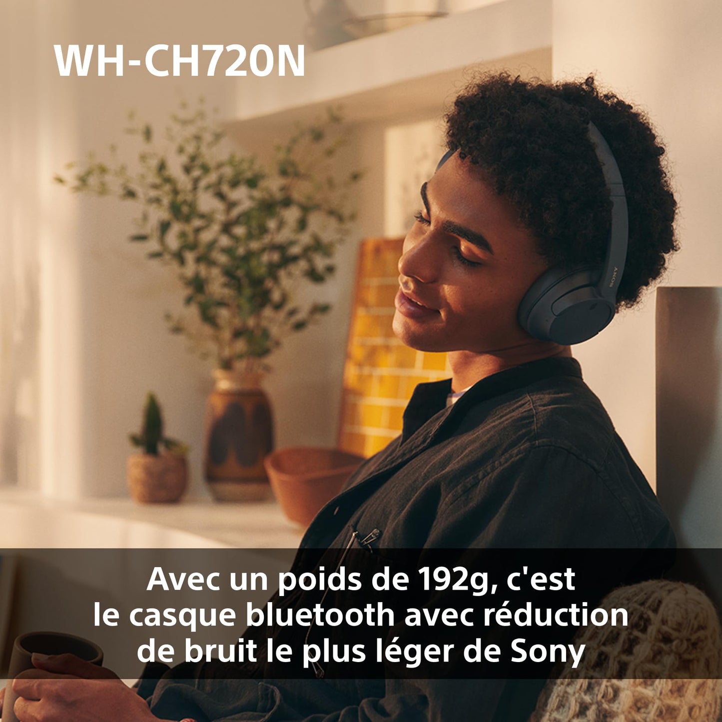 Sony WH-CH720N - Casque Bluetooth sans Fil à réduction de Bruit - Micro intégré - jusqu'à 35 Heures d'autonomie et Charge Rapide - Noir