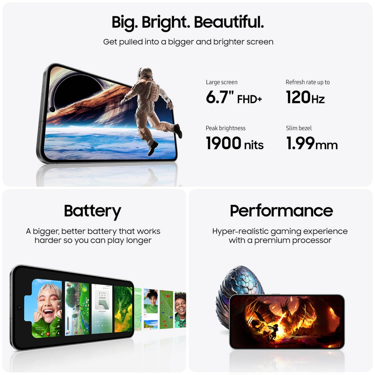 SAMSUNG Galaxy S24 FE AI Phone, 256GB Unlocked Android Smartphone, High-Res 50MP Camera, Long Battery Life, Brighter Display Screen, US Version, 2024, US 1 Yr Manufacturer Warranty, Blue