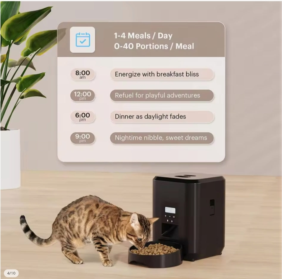 Mangeoire intelligente pour animaux de compagnie mangeoire automatique pour chat Machine de nourriture lente pour chien avec distributeur automatique de nourriture pour chat quantitatif chronométré bol pour chien et chat