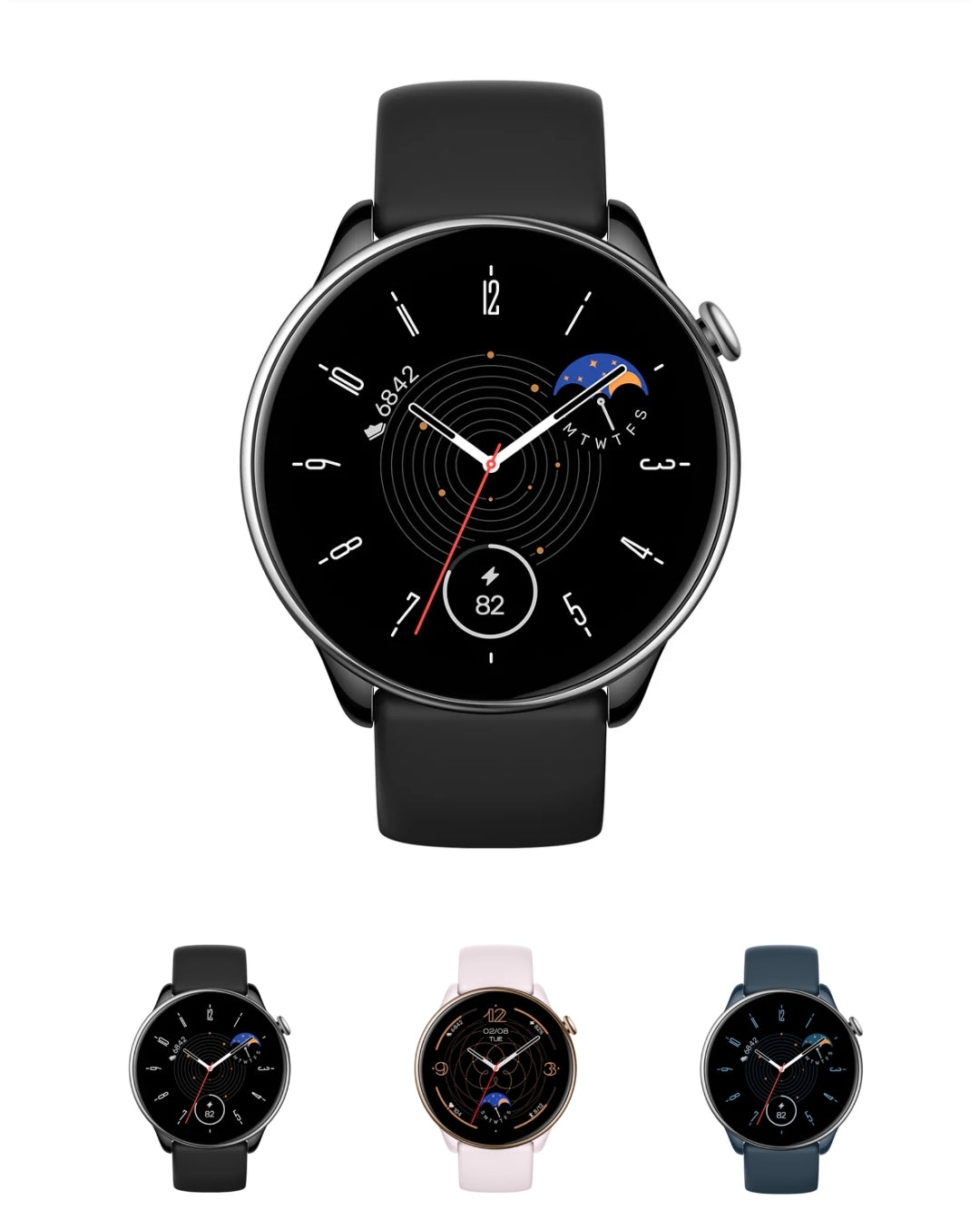 Amazfit GTR Mini, 43 mm, Montre Connectée Femme, 14 Jours d'autonomie, SpO2, Suivi de Sommeil, 120+Modes Sportifs, Montre Connectée Sport GPS, Noir
