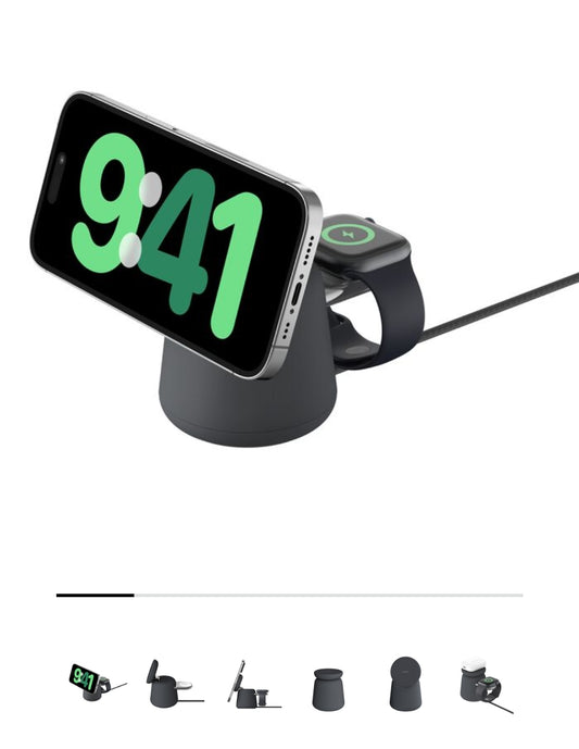 BoostCharge Pro Belkin 
Nouveau
Station de recharge 2-en-1 avec MagSafe (15 W)
SKU:WIZ020vfH36