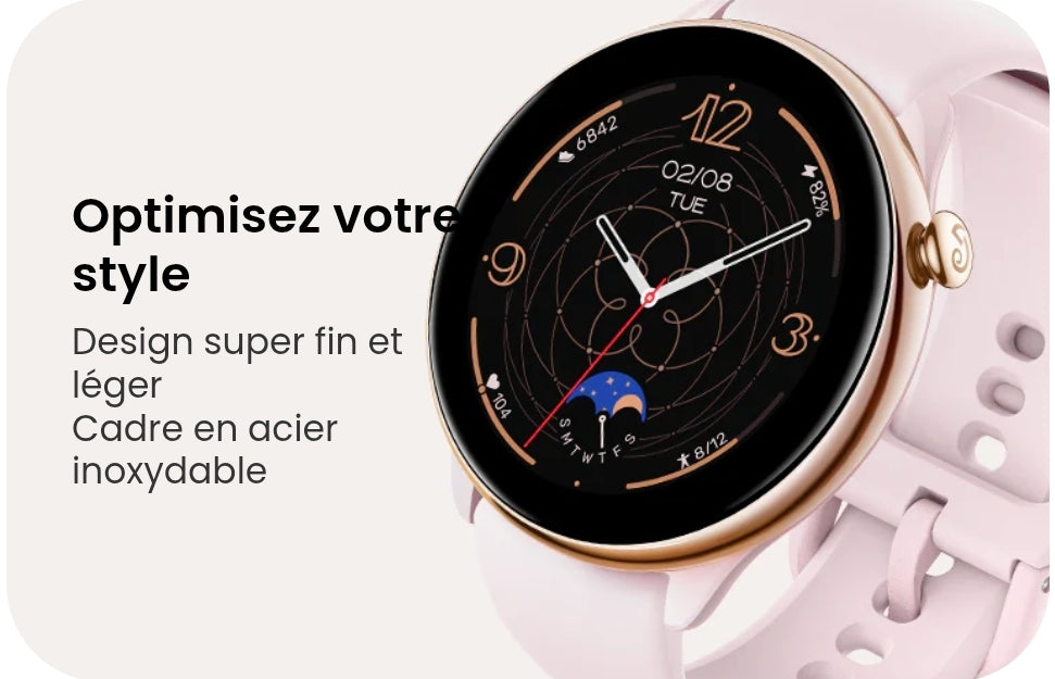 Amazfit GTR Mini, 43 mm, Montre Connectée Femme, 14 Jours d'autonomie, SpO2, Suivi de Sommeil, 120+Modes Sportifs, Montre Connectée Sport GPS, Noir