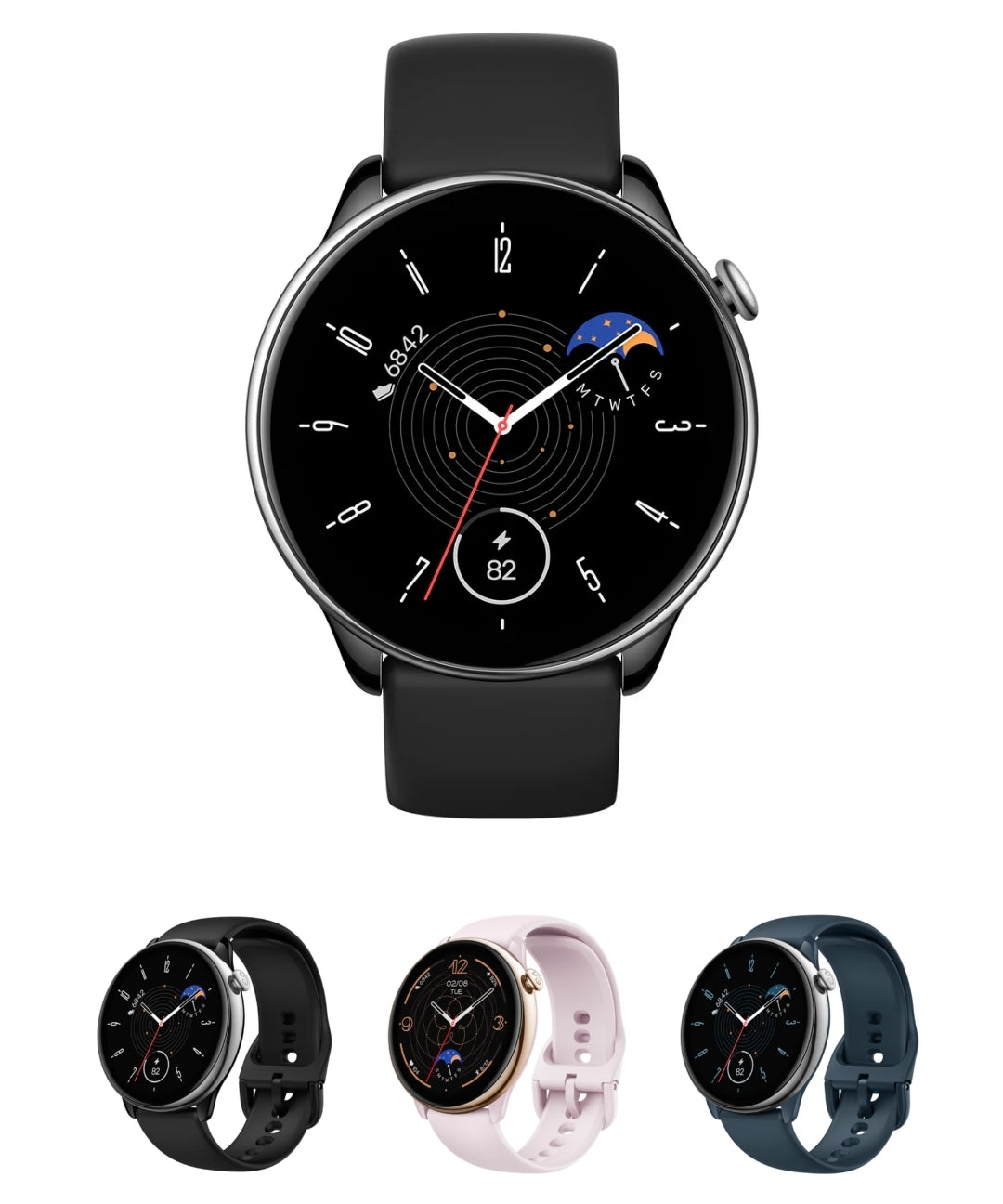 Amazfit GTR Mini, 43 mm, Montre Connectée Femme, 14 Jours d'autonomie, SpO2, Suivi de Sommeil, 120+Modes Sportifs, Montre Connectée Sport GPS, Noir