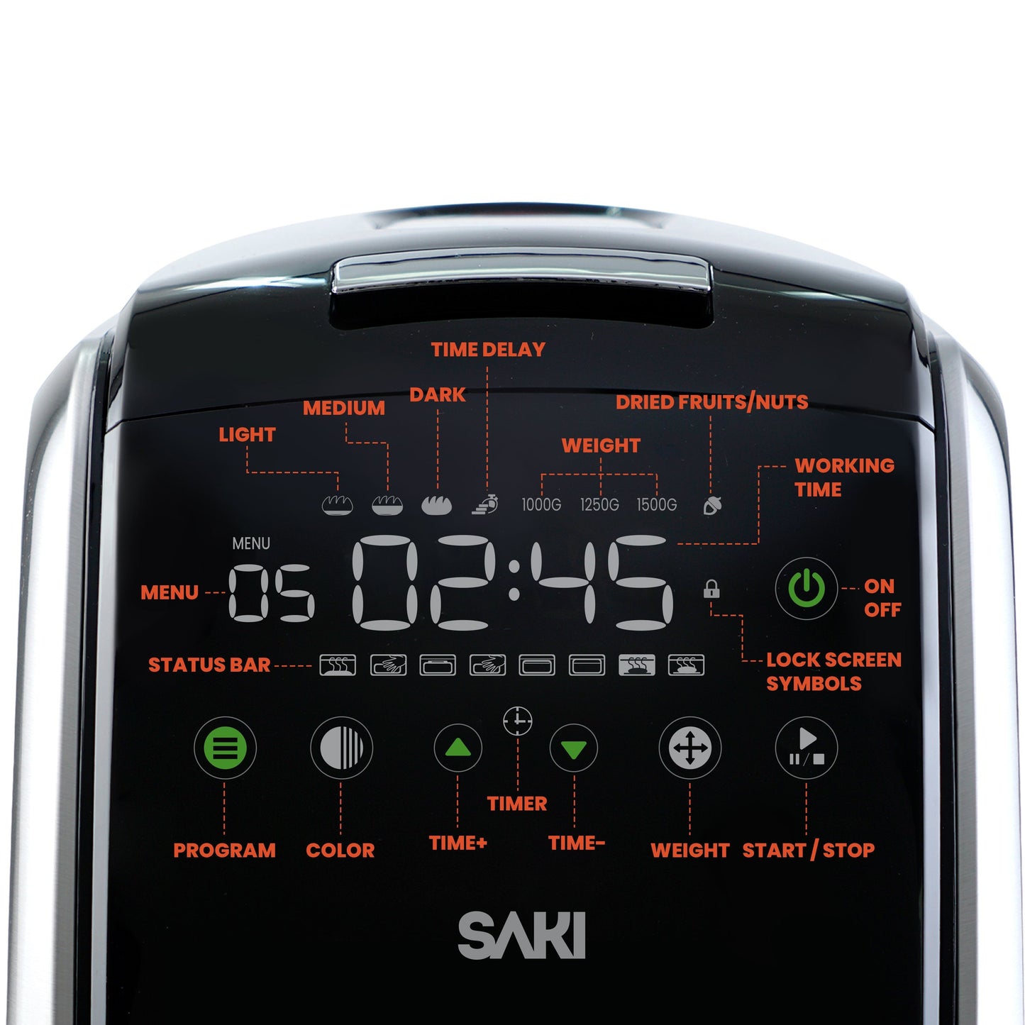 Machine à pain -Eta - Saki - Delicca 2 - 16 programmes - Démarrage différé - Maintien de température